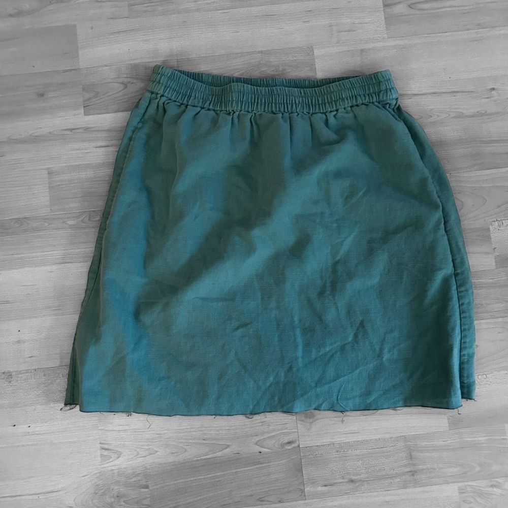 Something Navy Linen Mini Skirt Size Small